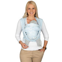 BABYTRAGETUCH Gewebtes Tragetuch kbA - Weiß/Hellblau, Textil (70/0.1/460cm) - Hoppediz