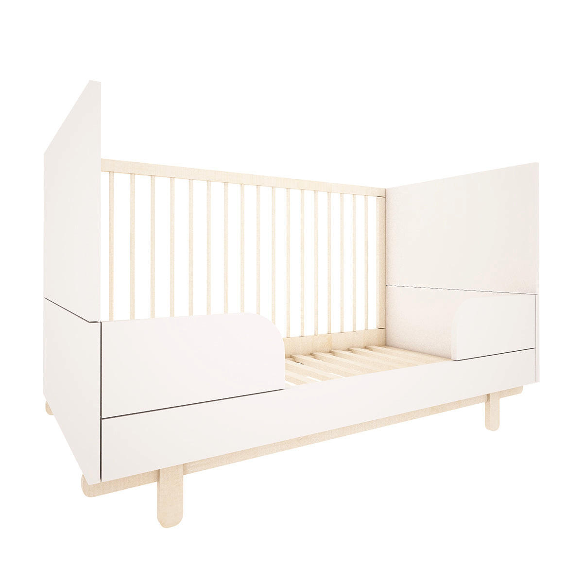 SOBA ZA BEBE 2-dijelniRomy Bijeli - bijela, drvni materijal (145/99/75cm) - Petits-meubles