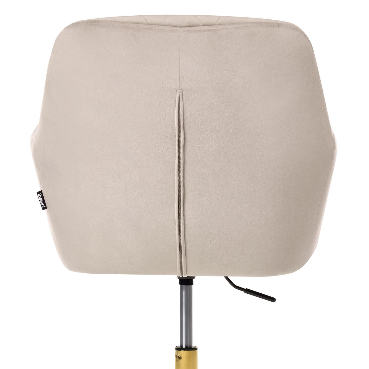 SCHREIBTISCHSTUHL Samtstoff Taupe Leloria - Taupe, Textil (60/83/60cm) - Beliani