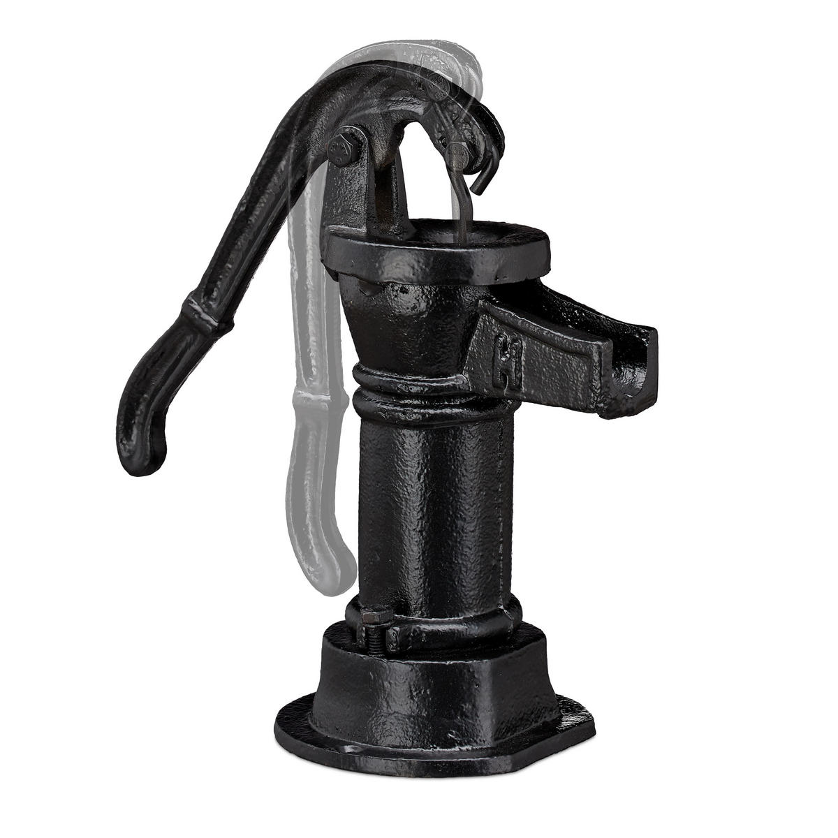 ČERPADLO Deco - černá, kov (10.5/13.5/22.5cm) - Relaxdays