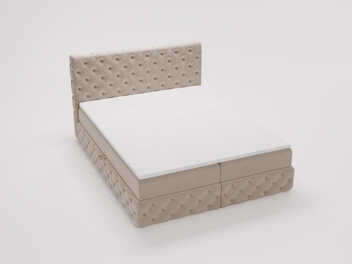 BOXBETT Canolo 140x200 Beige - Beige, Holz/Textil (140/200cm) - Graingold