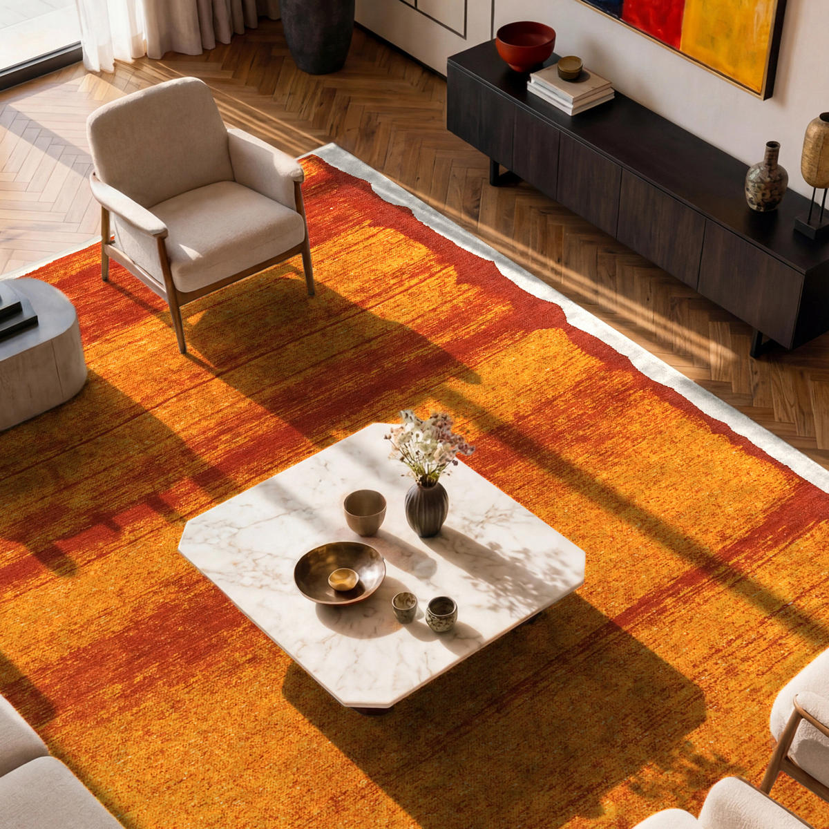 PREPROGA Brush Orange 170/240 cm - oranžna, umetna masa/tekstil (170/240cm) - Louis De Poortere