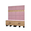 GARDEROBEN-SET 196/168/45,6 - Pink/Schwarz, Holz/Kunststoff (168/196/45.6cm) - Abiks Möbel