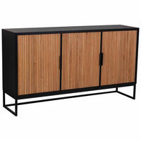 SIDEBOARD mit 3-türiges aus holz und metall 160x41x90 cm - Braun, Holz (160/90/41cm) - Wanderlust