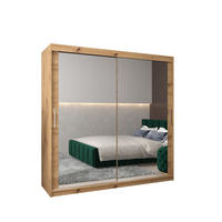 SCHWEBETÜRENSCHRANK 200/200/62 2-türig - Silberfarben/Eiche Artisan, Holz/Kunststoff (200/200/62cm) - Abiks Möbel