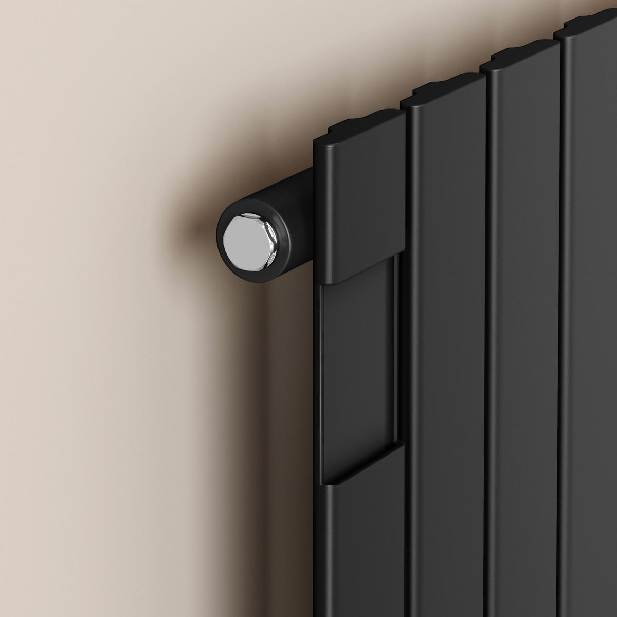 HEIZKÖRPER Vertikal Flach Einlagig Schwarz 60/30/5,2 cm - Schwarz, Metall (30/60/4.9cm) - EMKE
