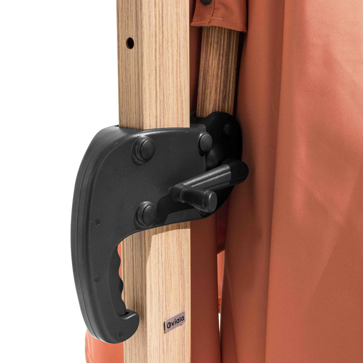 SONNENSCHIRM 3x3m mit Gewichtsplatten, Lehm - Pink, Metall (300/300cm) - Oviala