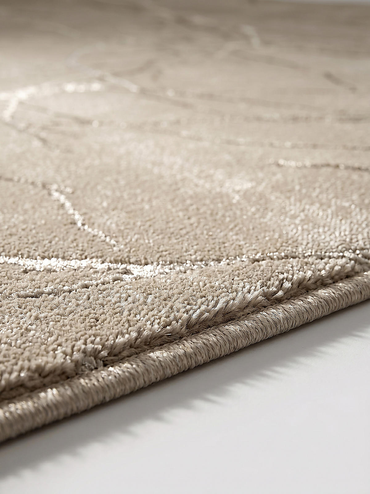 KURZFLORTEPPICH Abstrakt KAVALA Polyester Beige 160 x 230 cm - Beige, Textil (160/230cm) - KADIMA DESIGN