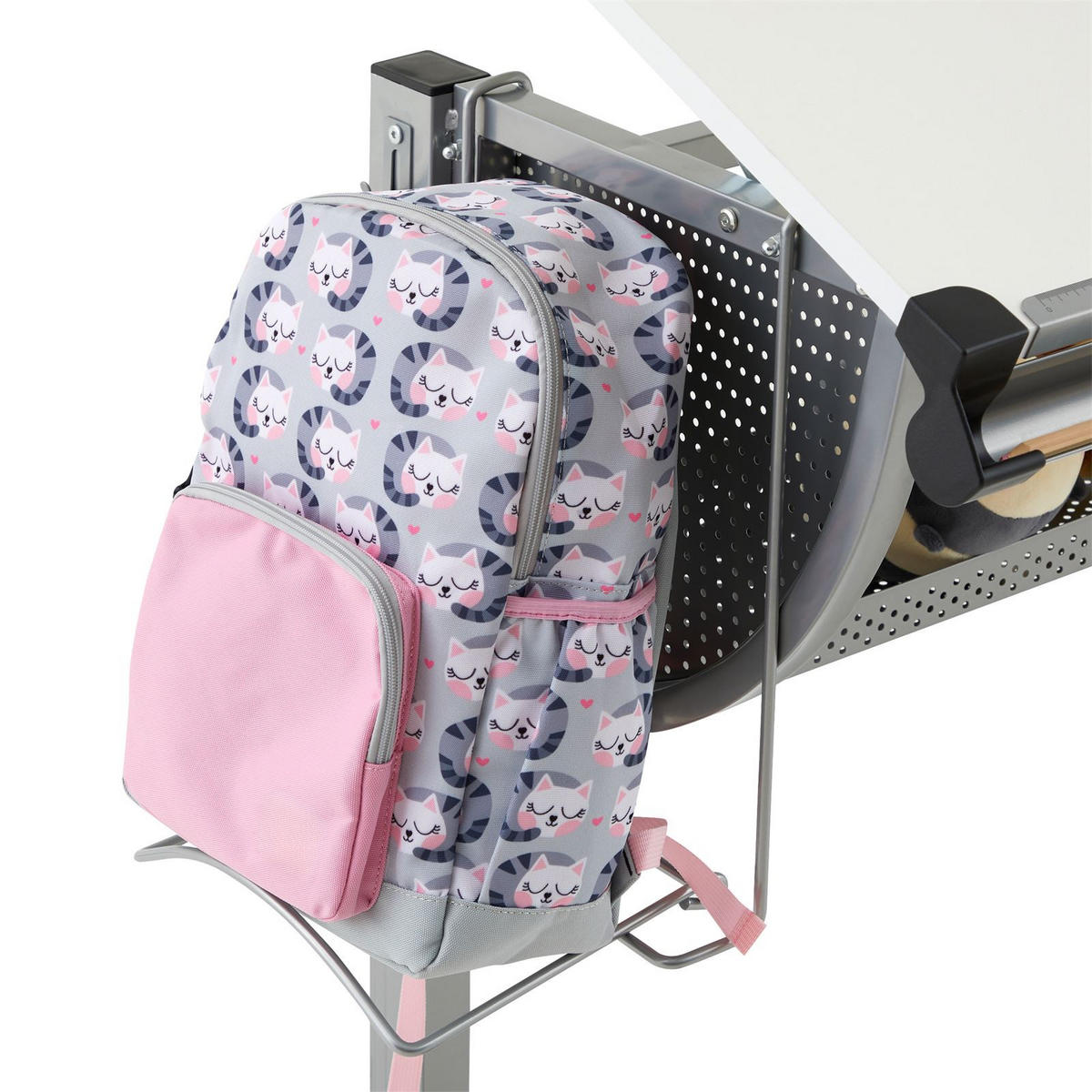 KINDERSCHREIBTISCH MADS - Alufarben/Weiß, Holzwerkstoff/Metall (111/90/60cm) - IDIMEX