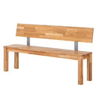 SITZBANK - Eiche massiv - Eichefarben, Holz (160/80/35cm) - home24