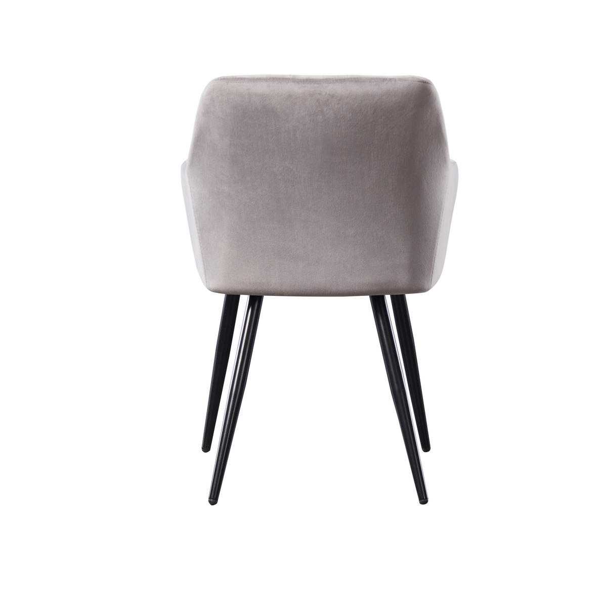 ESSZIMMERSTUHL Samt 6-teilig Hellgrau - Hellgrau, Metall (55/82/59cm) - Life Interiors