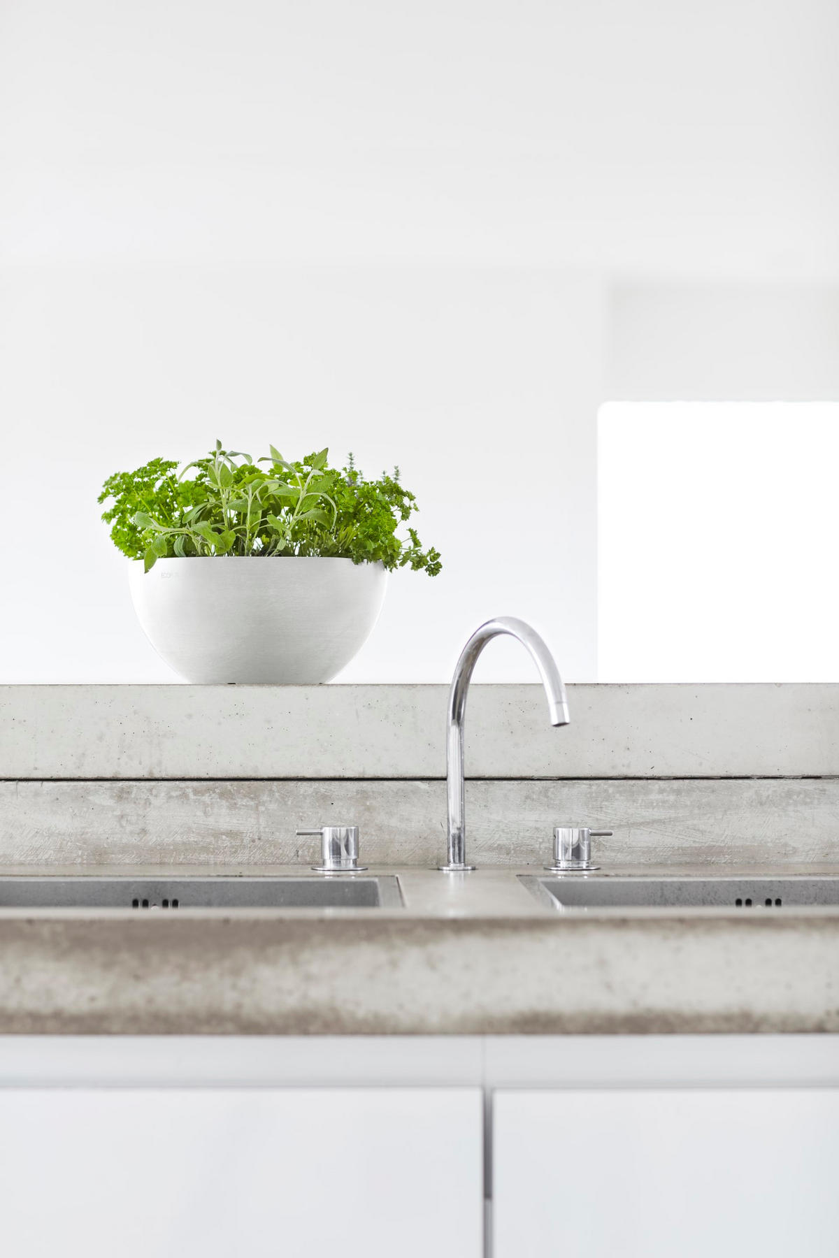 BLUMENTOPF Brussels 25/12 cm Weiß - Weiß, Kunststoff (25/12cm) - Ecopots