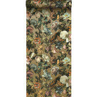 TAPETE Blumen 53 cm x 10.05 m - Goldfarben, Papier (53/1000cm) - ESTAhome
