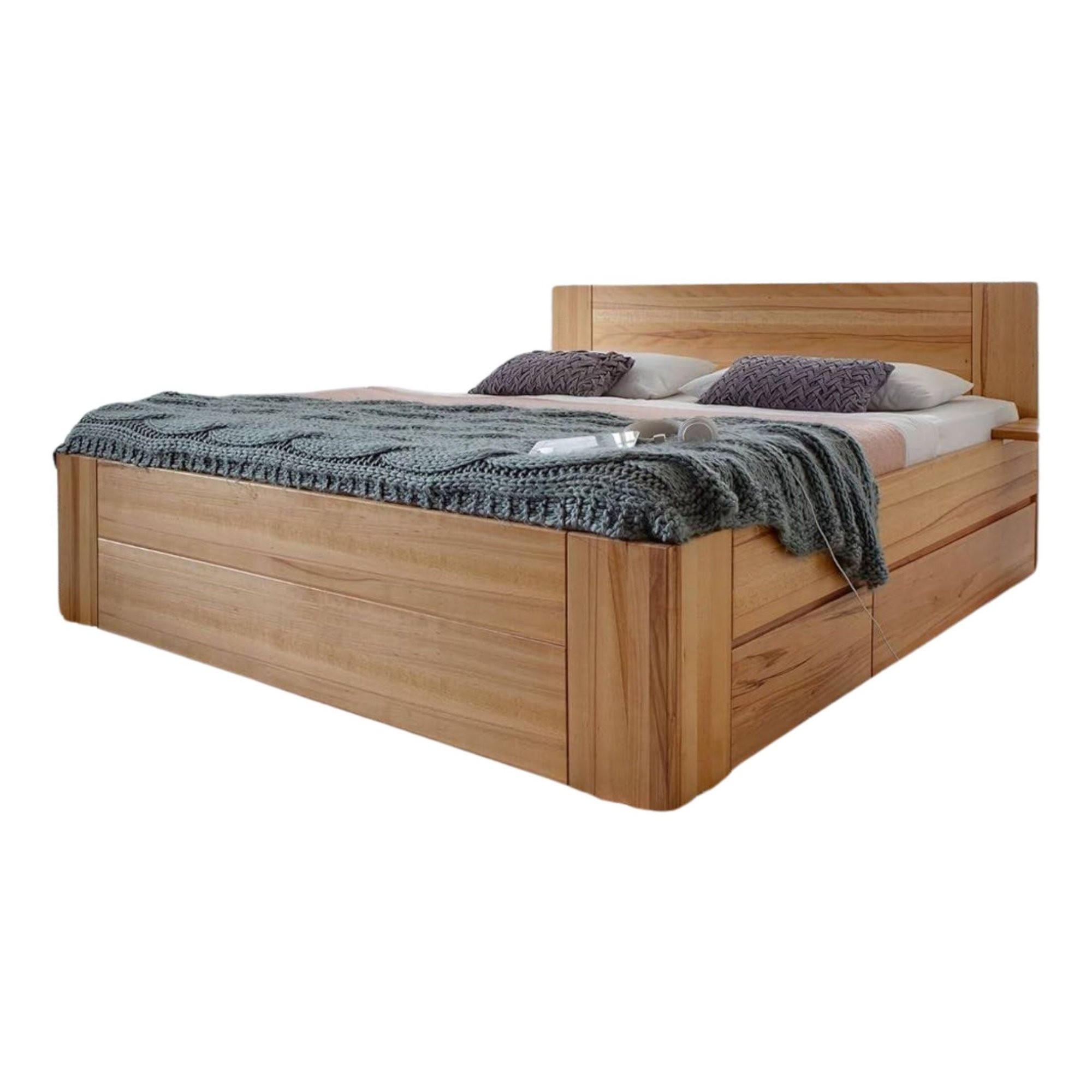 MASSIVHOLZBETT 180/200 cm aus Kernbuche - Braun, Holz (180/200cm) - MeinMassivholz