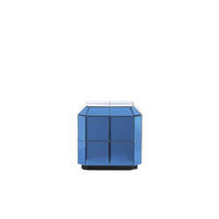 BLUMENSÄULE Luciano Blau 40/40/40 cm - Blau, Glas (40/40/40cm) - Light & Living