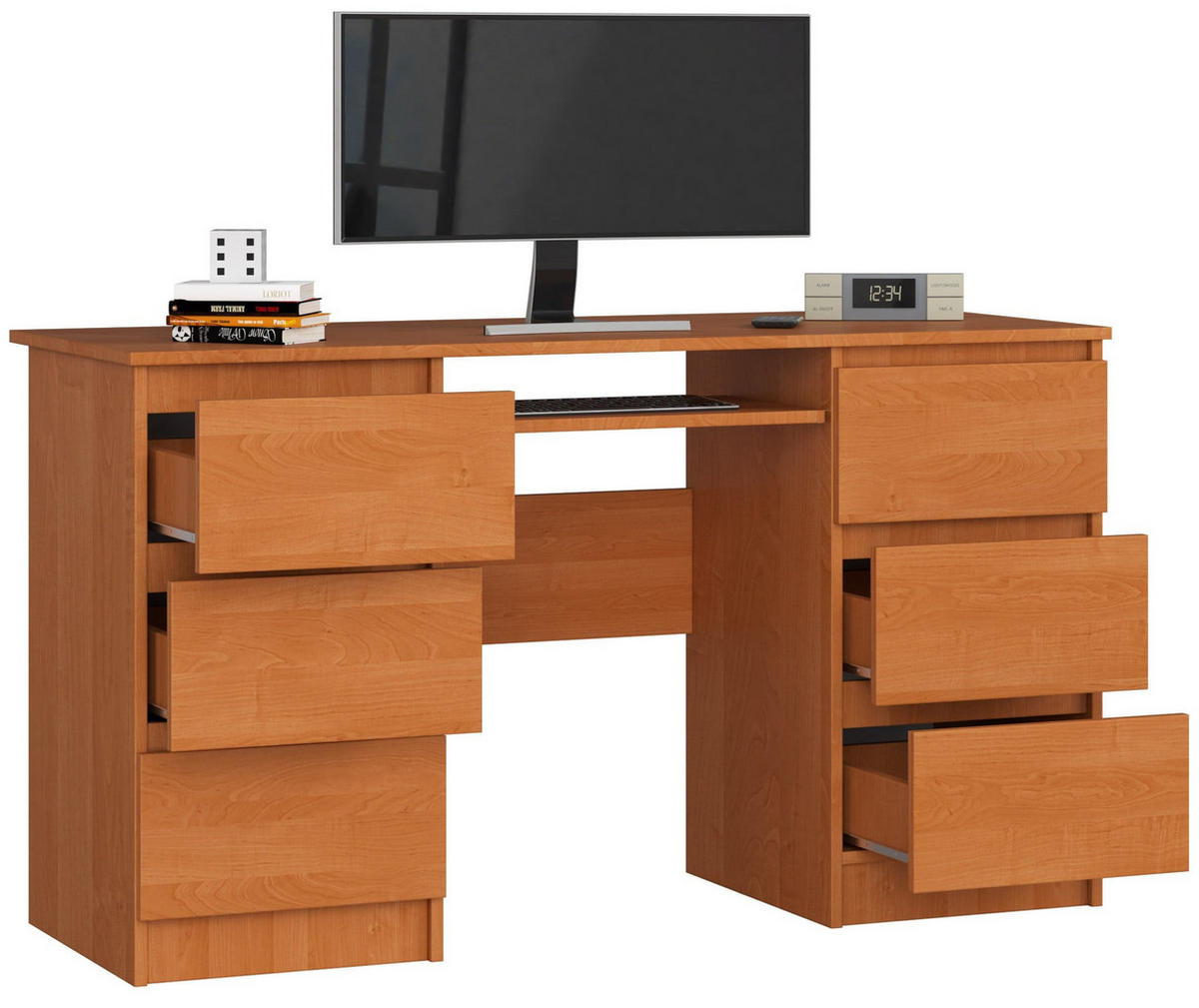 SCHREIBTISCH Erlefarben 77/135/50 - Erlefarben, Holzwerkstoff (50/135/77cm) - RAUMHIRSCH FURNITURE