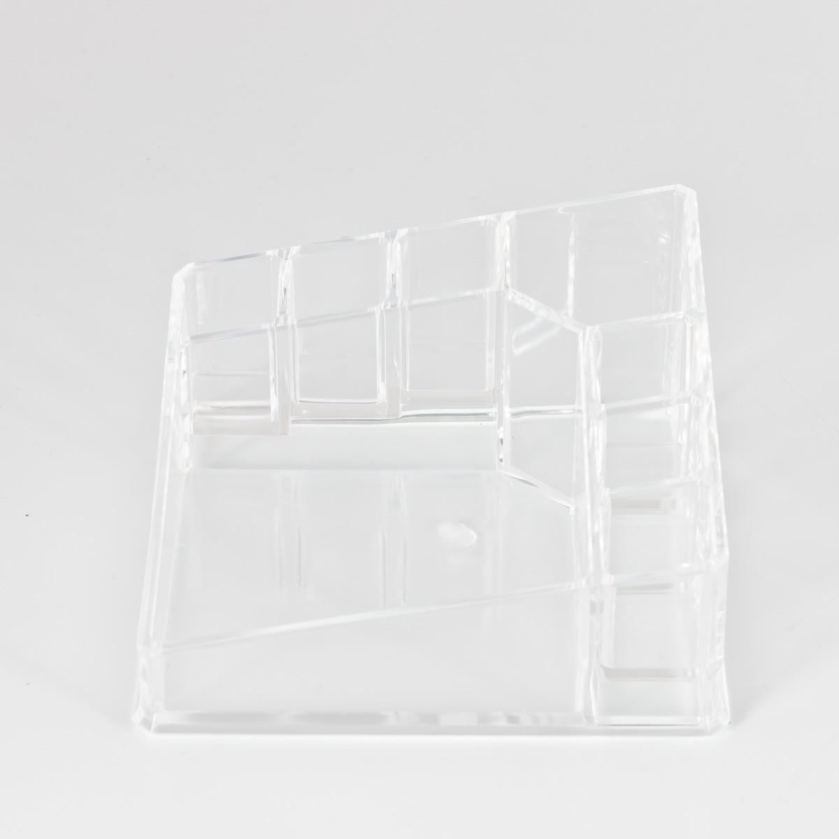 KOSMETIKORGANIZER, mit 3 verschiedenen Fachgrößen - Transparent, Kunststoff (14/14/7cm) - bremermann