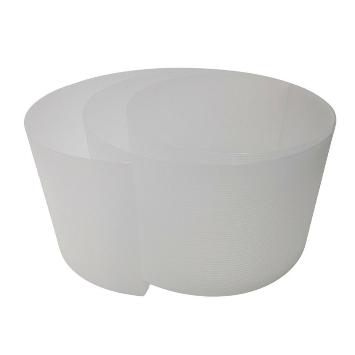 SICHTSCHUTZSTREIFEN Rille 10x Einzelstreifen 2,55m Sichtschutz Milchglas-Optik, 10 x 2,55m - Transparent, Kunststoff (2550/19cm) - ZAUN|ZU