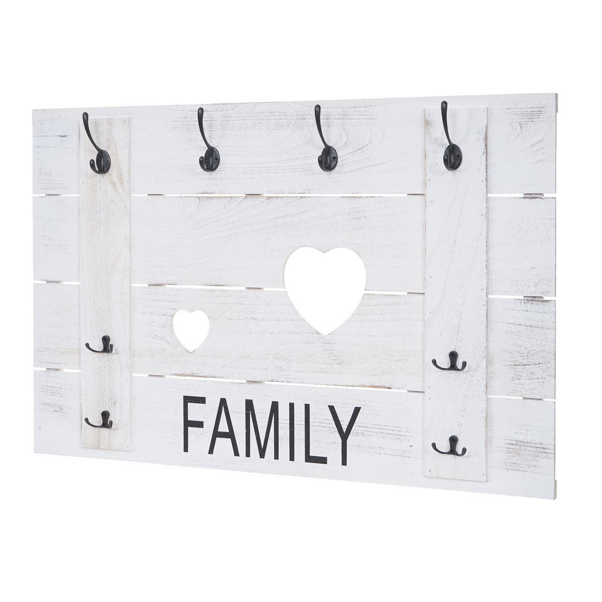 WANDGARDEROBE FAMILY SHABBY-LOOK Cremeweiß - Weiß, Holz (90/60/3cm) - MCW