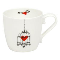 KAFFEEBECHER HEARTS Cage - Naturfarben, Keramik (0.42L) - Könitz
