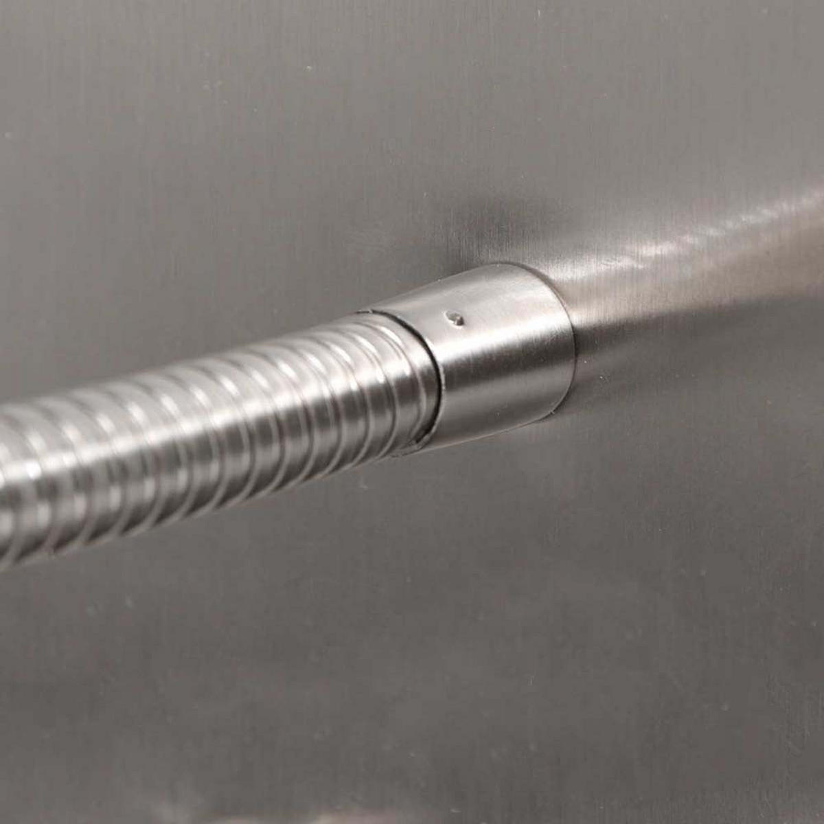 LED WANDLEUCHTE Metall Stahl Grau schwenkbar Ladestation - Silberfarben, Metall (30/16/16cm)