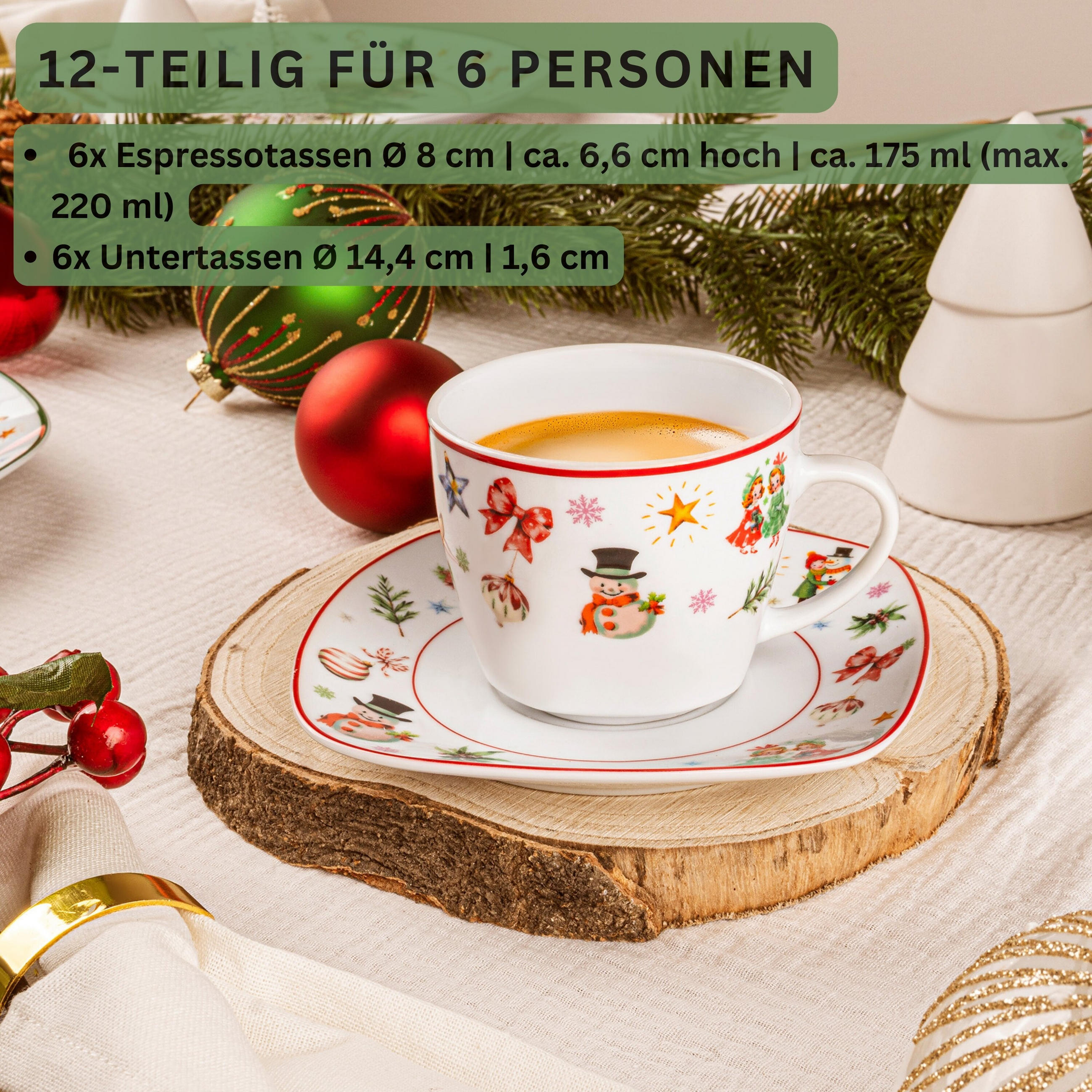 Thumbnail - Sänger Kaffeetassen, Weiß, Keramik, 46x28x46 cm, kratzfest, Essen & Trinken, Geschirr, Geschirr-Sets, Kaffeeservice