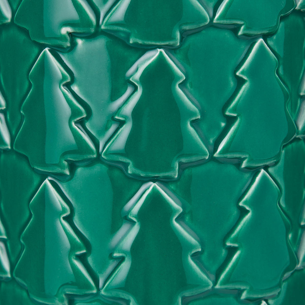 VASE Statement Tannenbäume - Dunkelgrün, Stein (18cm) - Butlers