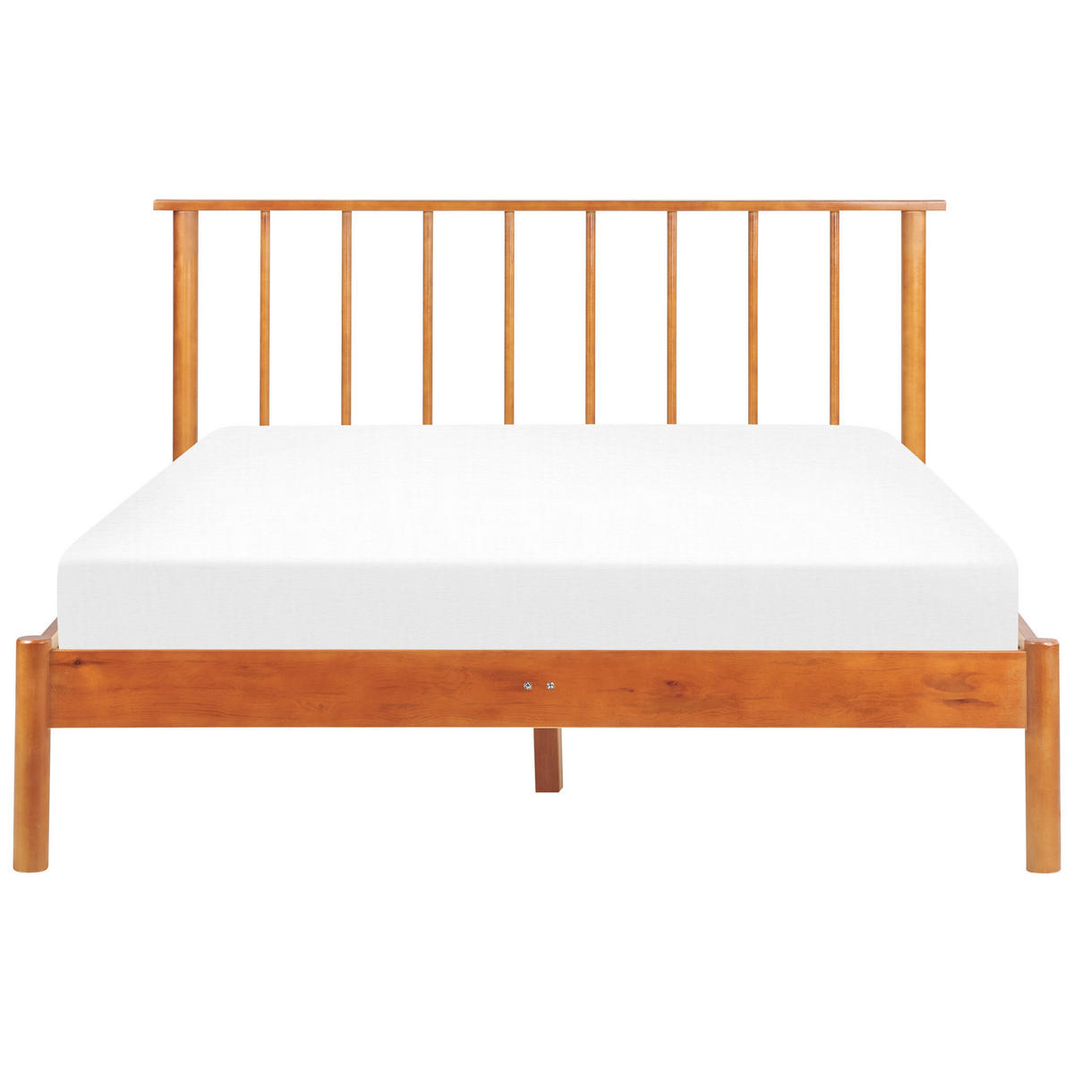 HOLZBETT 140/200cm Heller Holzfarbton Barret - Hellbraun, Holz (140/200cm) - Beliani