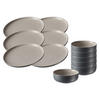 FRÜHSTÜCKSSET Jasper grau 12er Set - Grau, Keramik (1/1/1cm) - Ritzenhoff Breker