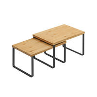GEWÜRZREGAL OSAKA 2ER-SET - Schwarz, Naturmaterialien (13.6/33.5/18.5cm) - Hansiro