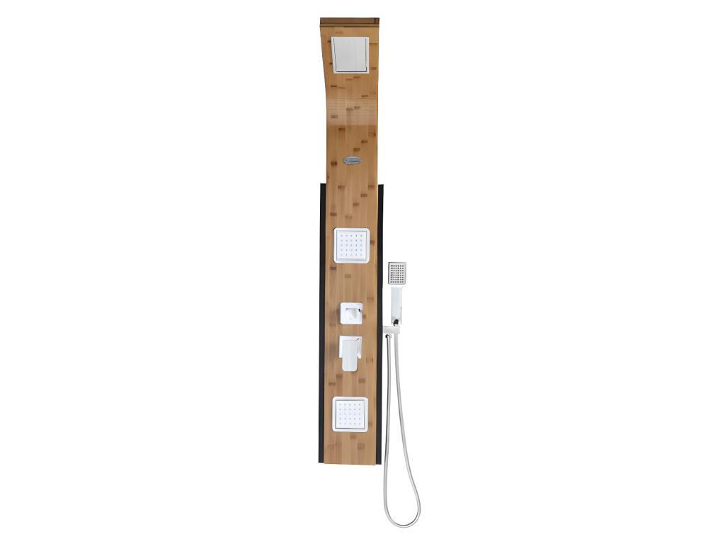 MASSAGE-DUSCHSÄULE - Regendusche - Bambus - 22 x 145 cm - DALIMA - Naturfarben, Holz (22/145/22cm) - Vente-Unique