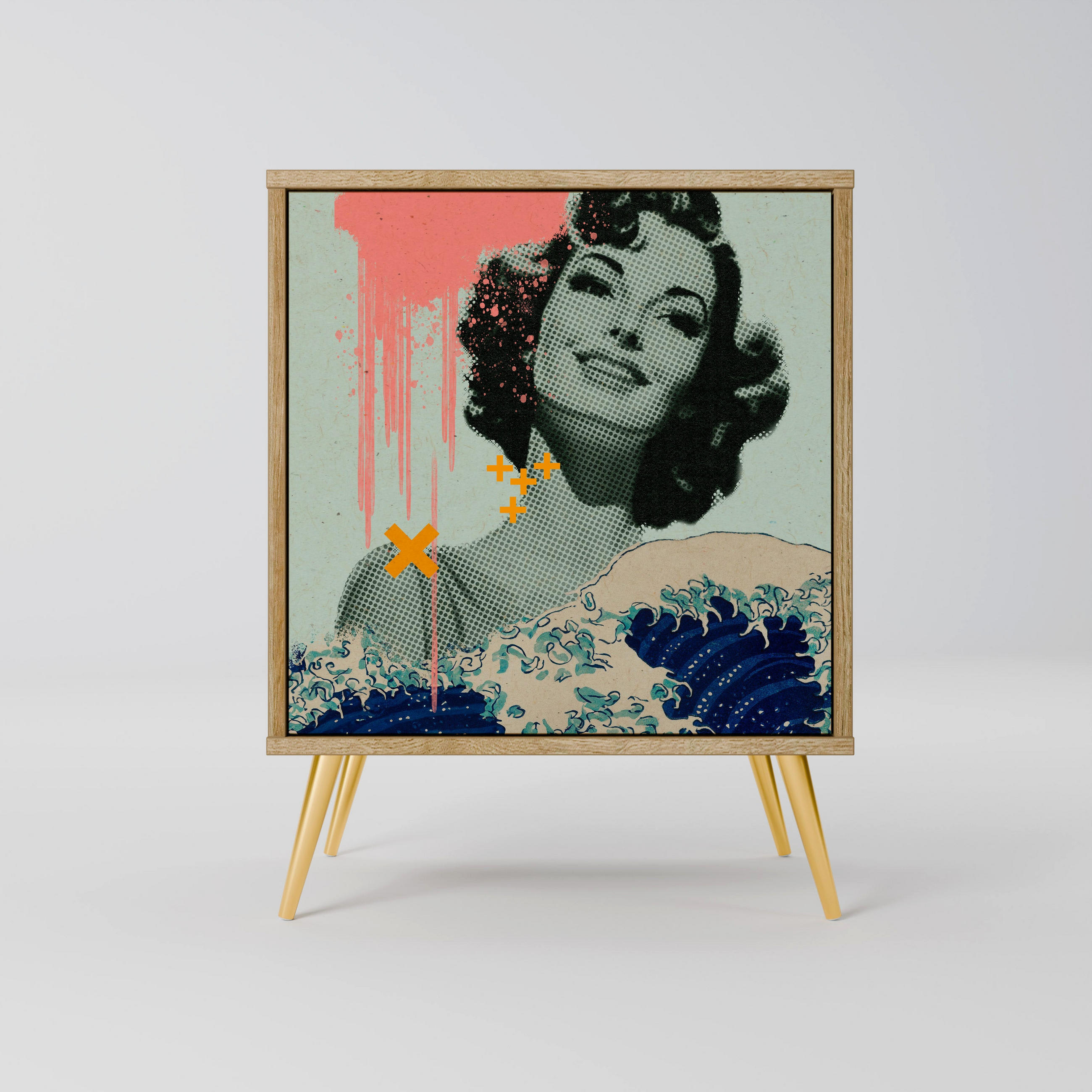 SpaceRebels Sideboard Eiche 57.5x75.5x42 cm