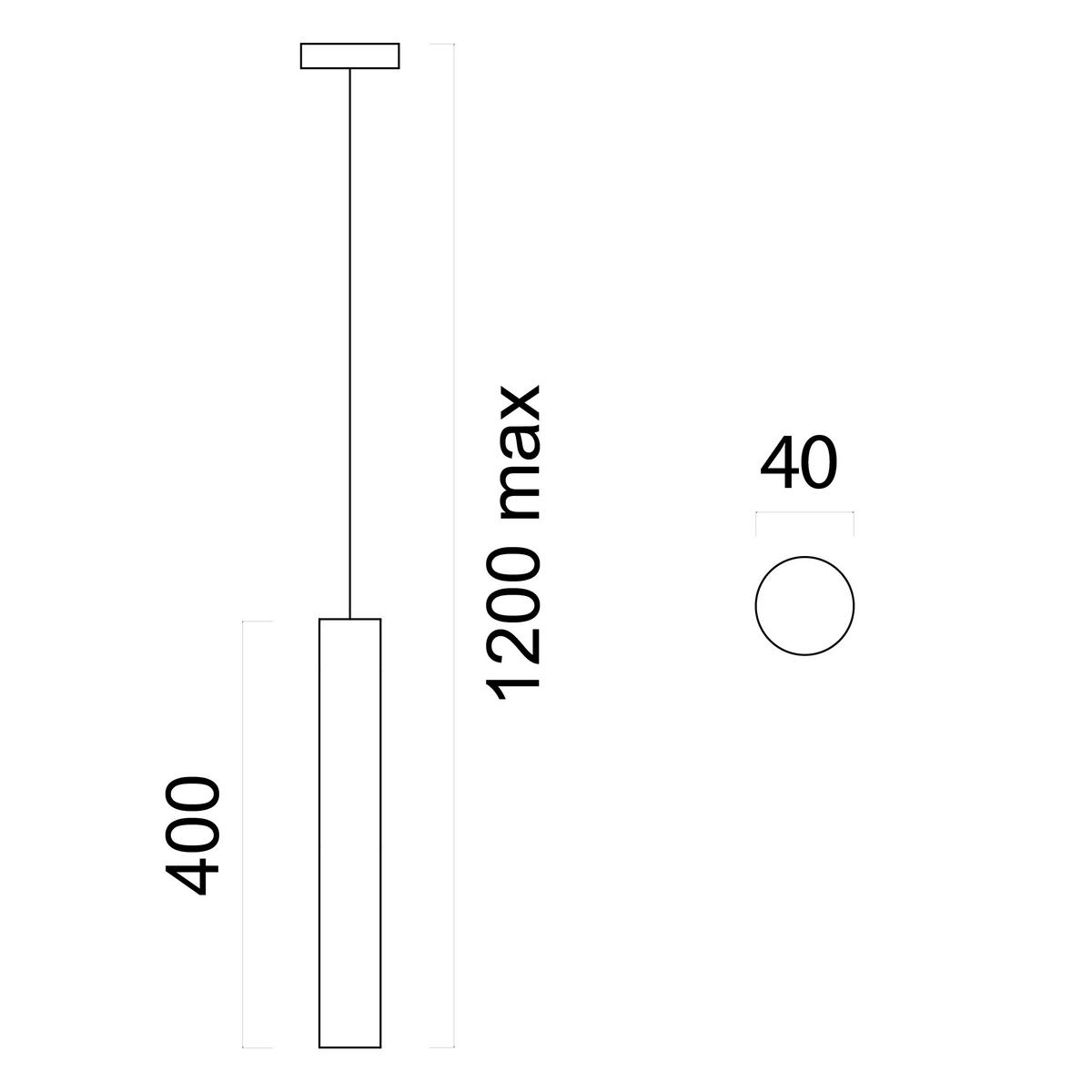HÄNGELEUCHTE - Schwarz, Metall (4/4/40cm) - Lumicom