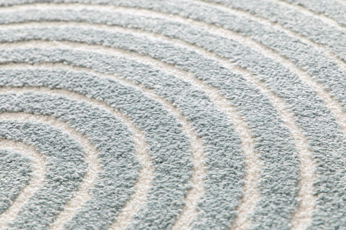 TEPPICH sehr weich mit Relief-Effekt Blau - Blau, Textil (160/230cm) - AFK Living