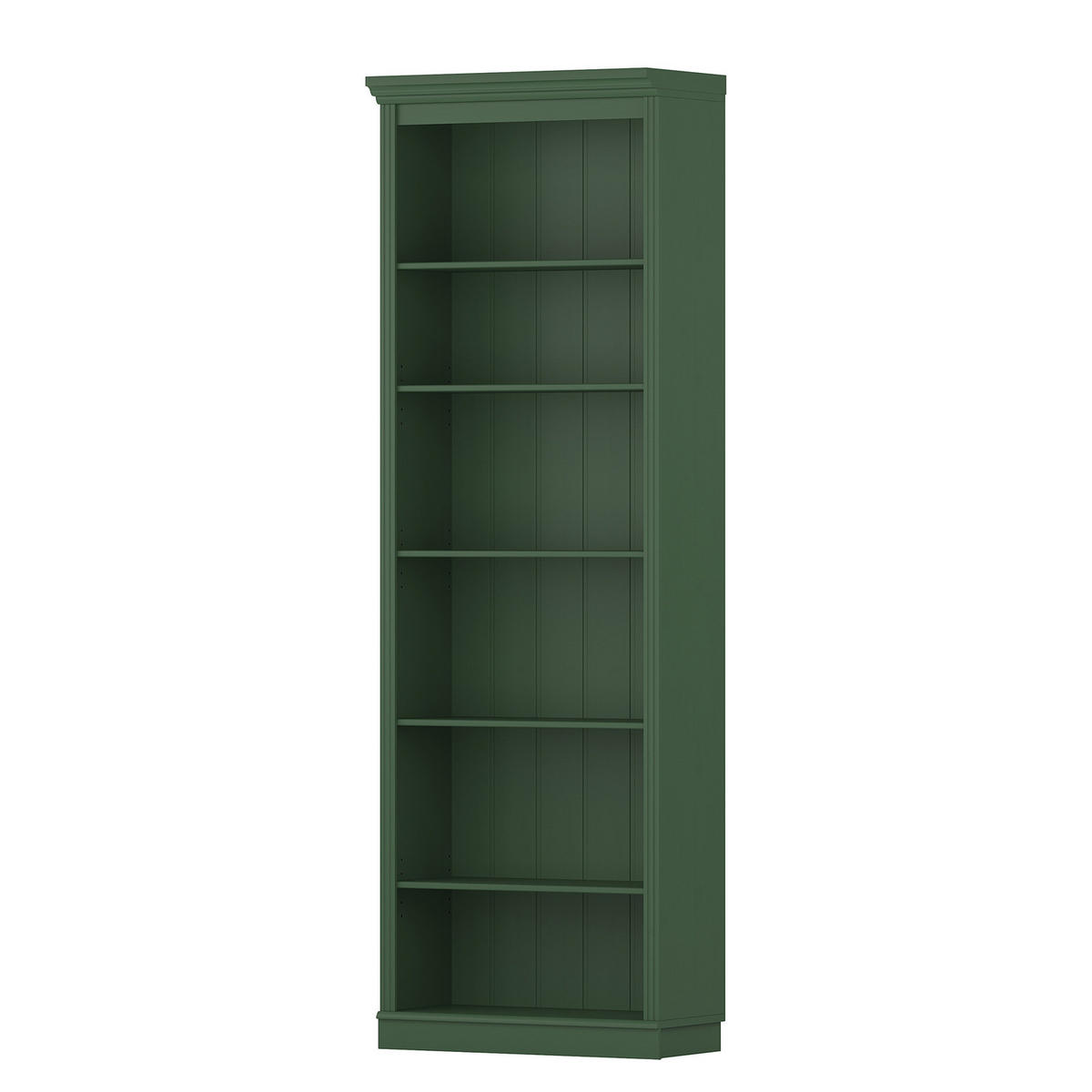 MASSIVE BÜCHERWAND - Massivholz - Kiefer - Waldgrün/Kieferfarben, Holz (296/223/37cm) - home24