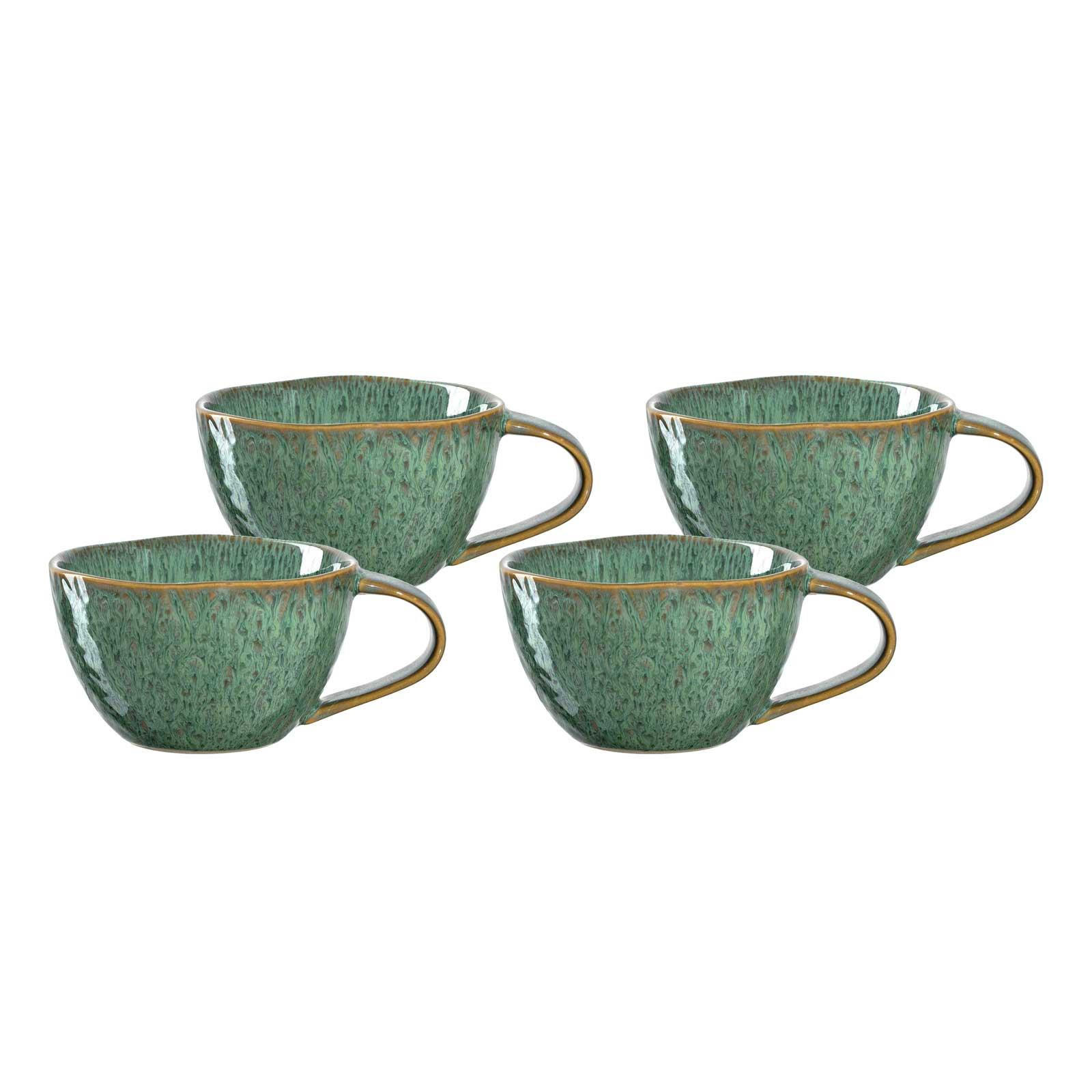 TASSEN Matera grün 290 ml 4er Set - Grün, Keramik (0.29L) - Leonardo Living