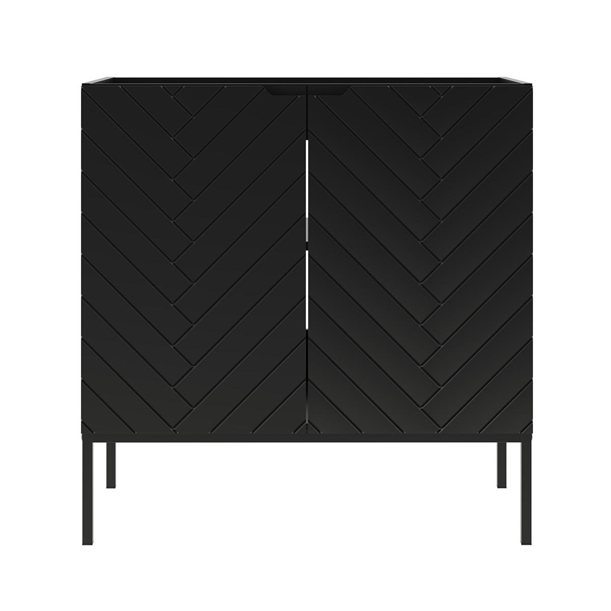 WASCHTISCHUNTERSCHRANK 80cm Daria Schwarz - Schwarz, Holzwerkstoff (80/82/45.8cm) - Petits-meubles