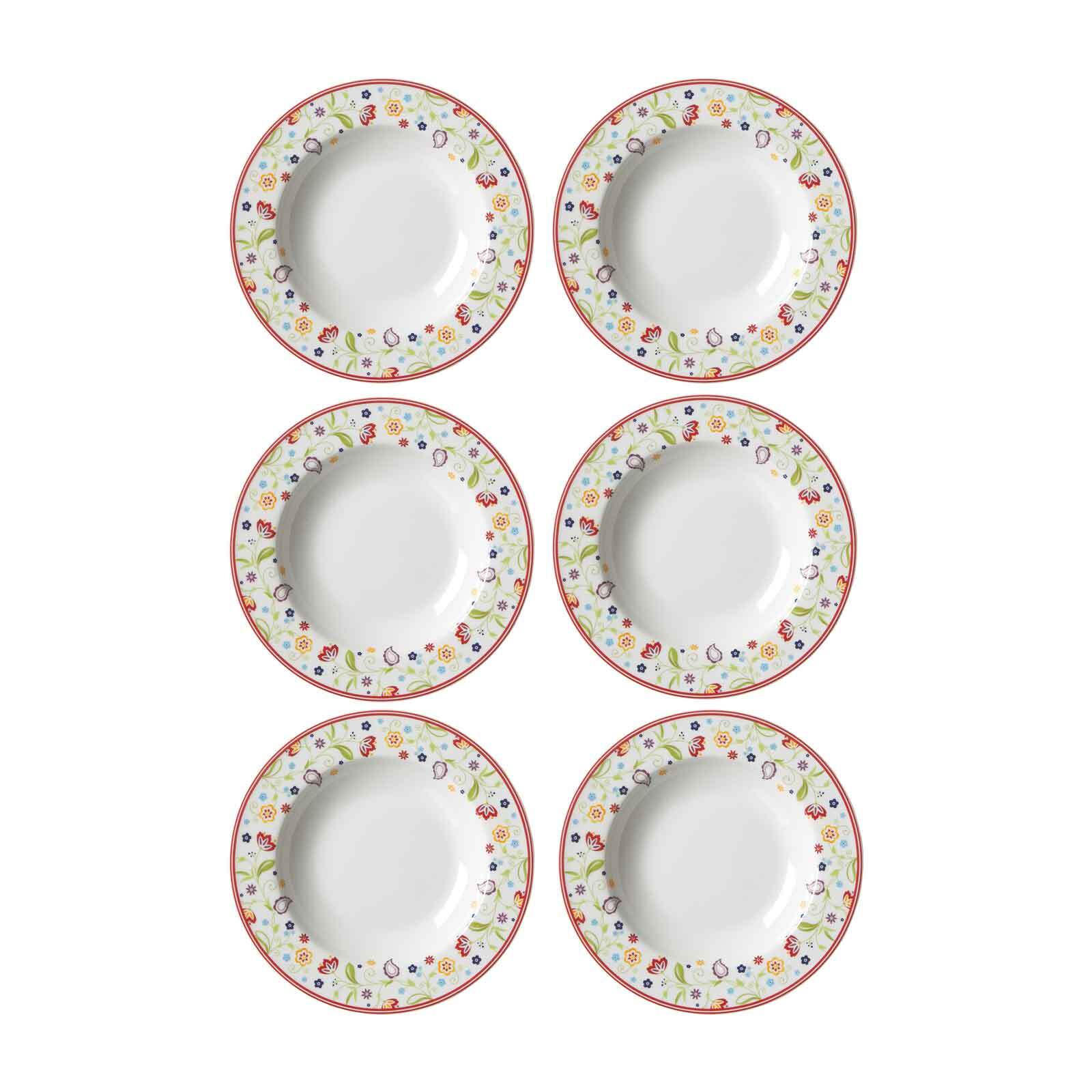 SUPPENTELLER Shanti bunt ø 22.0 cm 6er Set - Multicolor, Keramik (22cm) - Ritzenhoff Breker