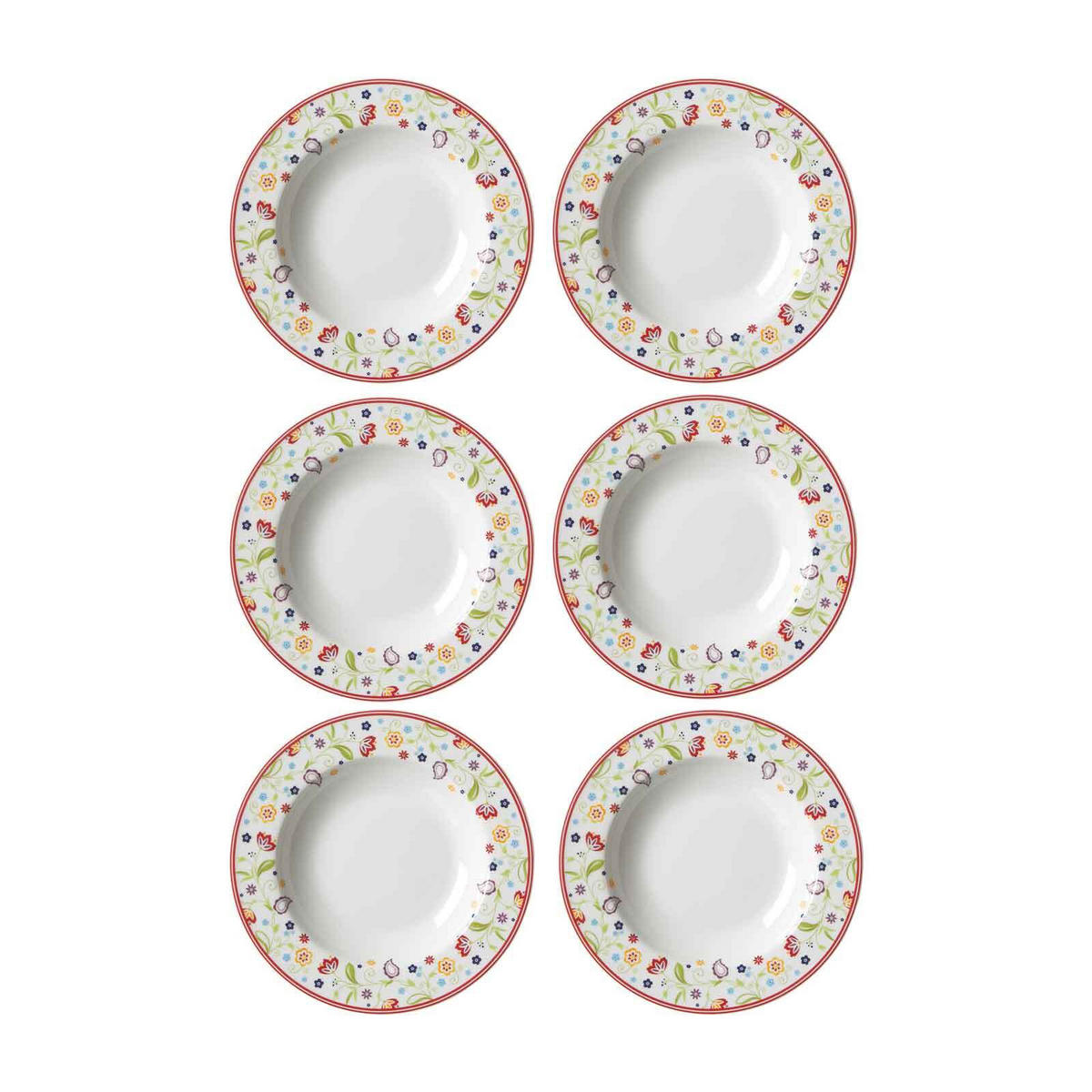 SUPPENTELLER Shanti bunt ø 22.0 cm 6er Set - Multicolor, Keramik (22cm) - Ritzenhoff Breker
