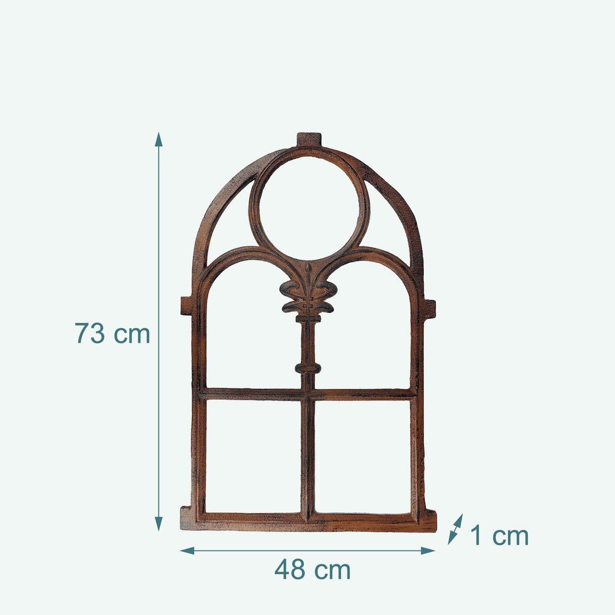 STALLFENSTER - Braun, Metall (48/73/1cm) - Relaxdays