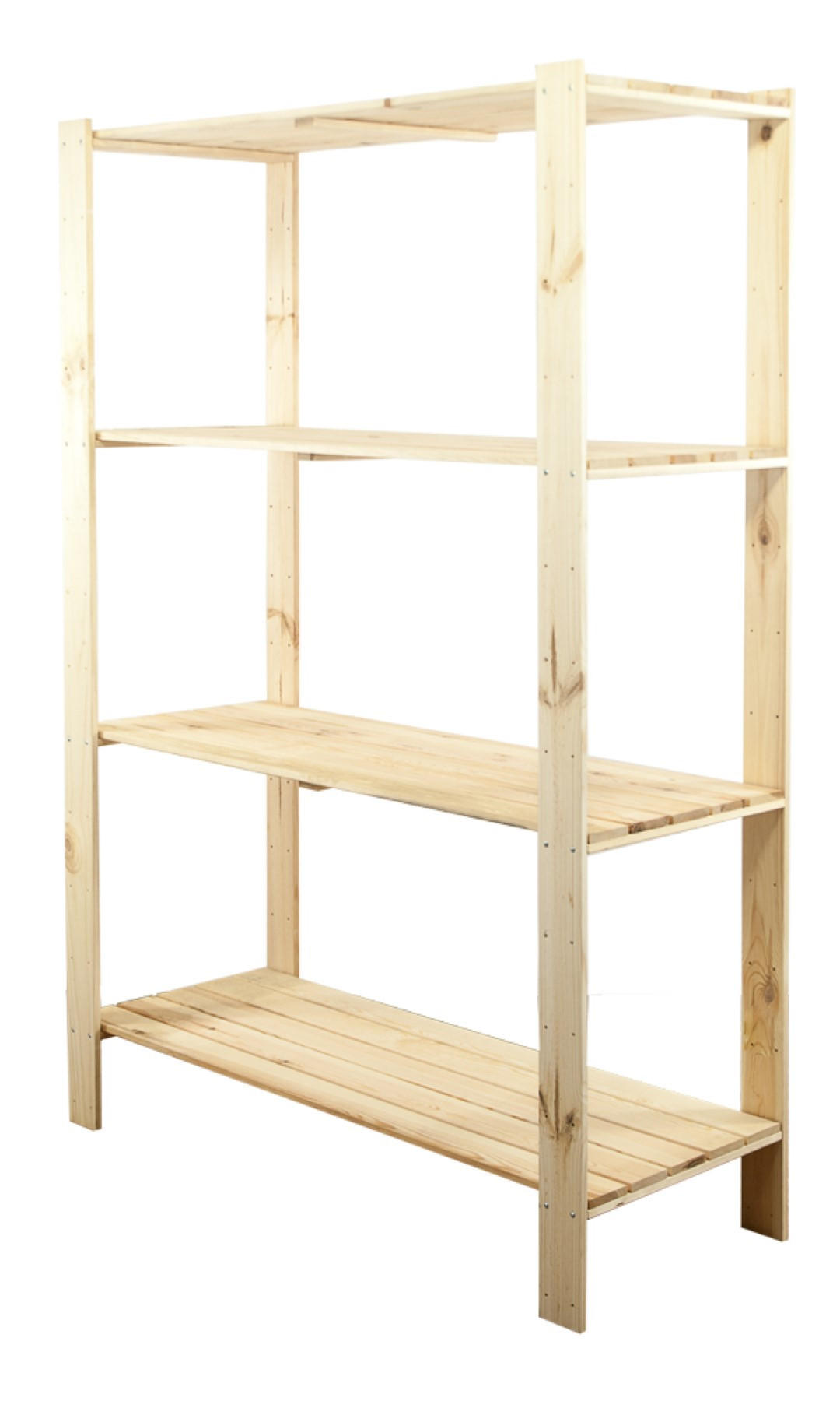 HOLZREGAL WOODLAND 166,4x120x50cm Fachlast 100kg 4 Fachboden Kiefernholz Natur - Naturfarben, Holz (120/166.4/50cm) - PROREGAL