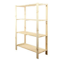 HOLZREGAL WOODLAND 166,4x120x50cm Fachlast 100kg 4 Fachboden Kiefernholz Natur - Naturfarben, Holz (120/166.4/50cm) - PROREGAL