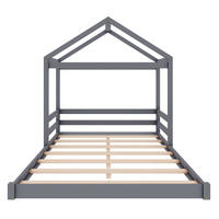 HAUSBETT Kiefernholz 140/200 cm Grau - Grau, Holz - Raumix