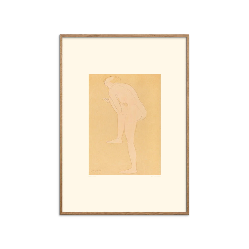 POSTER mit Rahmen Arch Atelier - Auguste Rodin - Eichefarben/Orange, Holz/Papier (50/70cm) - Poster&Frame