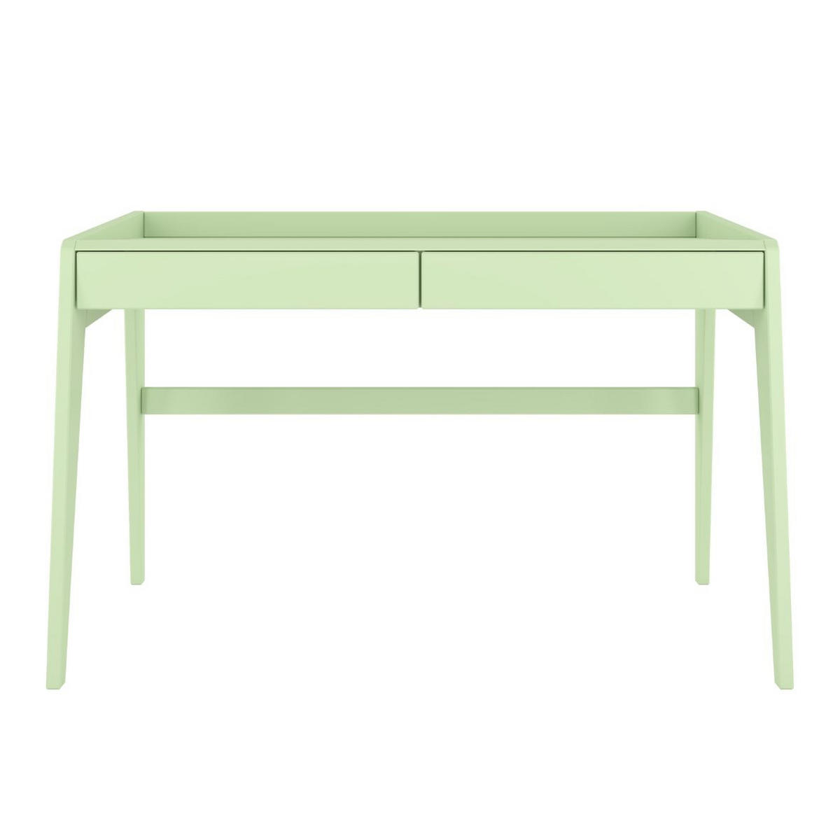 SCHREIBTISCH Lisa, 125/70/81 cm in Pastellgrün, Buchenholz - Pastellgrün, Holz/Buchenholz (70/125/81cm) - Visby