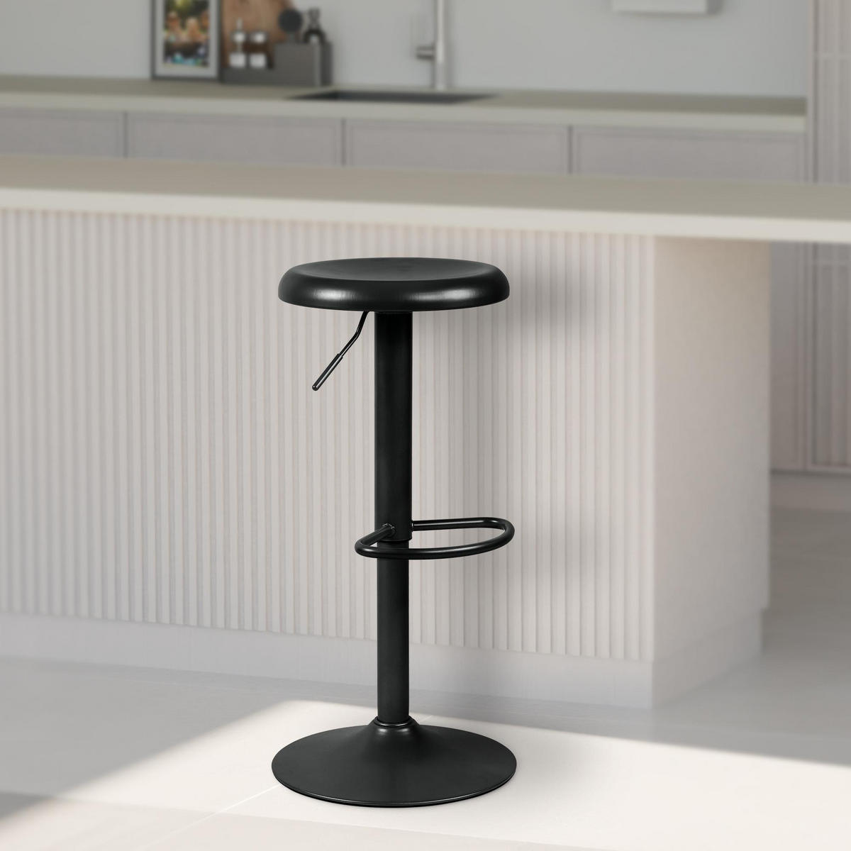 BARHOCKER Metall Schwarz - Schwarz, Metall (38.5/58/38.5cm) - CLP
