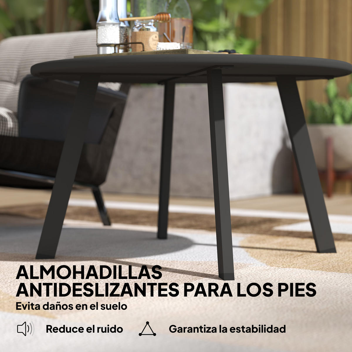COUCHTISCH,RUND Metall rutschfest Ø70x42cm,grau - Grau, Metall (70/70/42cm) - Vallsero