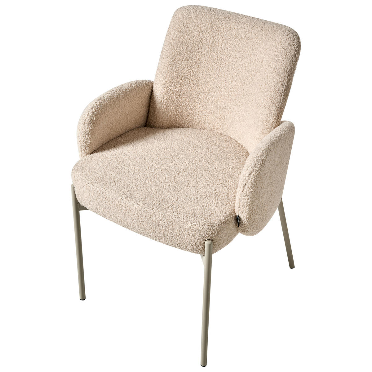 JÍDELNÍ ŽIDLE Bouclé Světle béžová Magee - béžová, textil (56/86/57cm) - Beliani