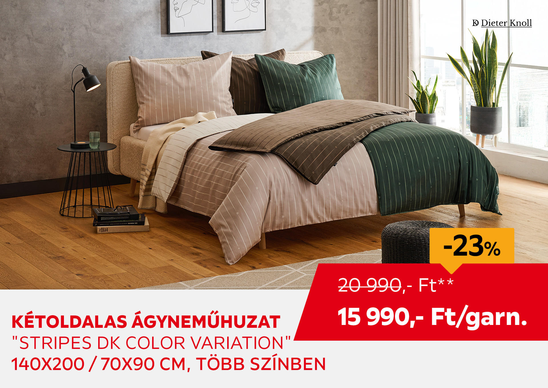 KÉTOLDALAS ÁGYNEMŰHUZAT "STRIPES DK COLOR VARIATION" 140 X 200 / 70 X 90 CM Kiemelt termék 20990 Ft.- helyett 15990 Ft.-