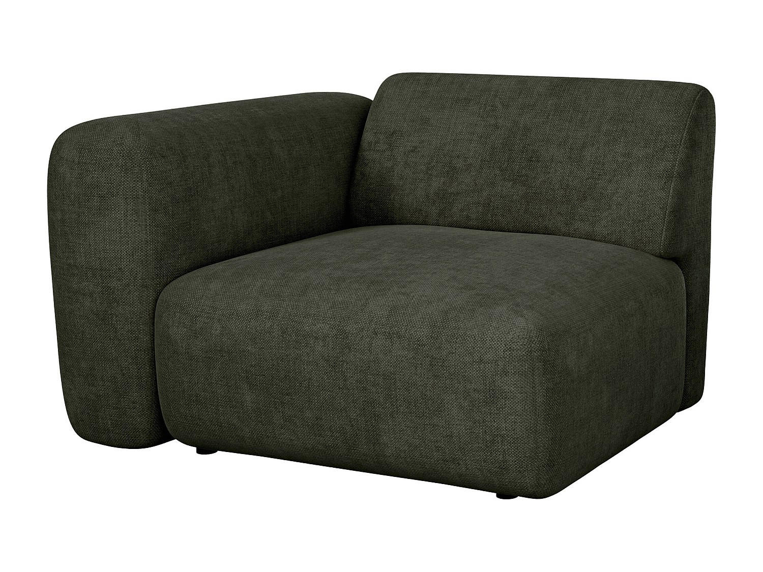 SESSEL mit gerader Rückenlehne - 1 Person - stoff - grün Pogni - Grün, Textil (103/73/97cm) - Vente-Unique